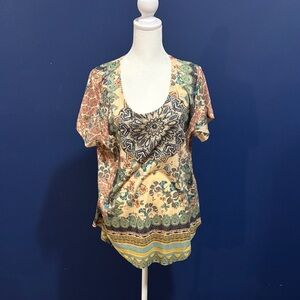 ONE WORLD Multicolor Bohemian Blouse